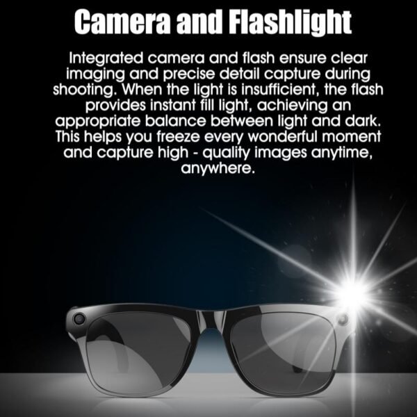 HYUNDAI XK ONE pro intelligent camera and video glasses, built-in high-definition camera, equipped with surround sound headphones and speakers,Have smart polarized lenses that block blue light. They are suitable for daily activities such work and driving. - Image 5