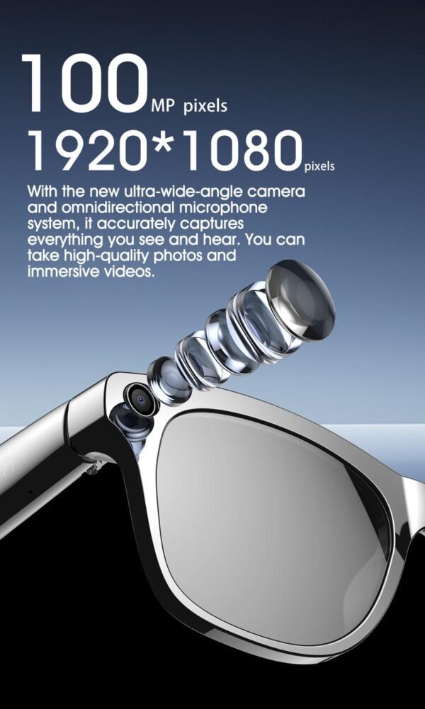 HYUNDAI XK ONE pro intelligent camera and video glasses, built-in high-definition camera, equipped with surround sound headphones and speakers,Have smart polarized lenses that block blue light. They are suitable for daily activities such work and driving. - Image 6