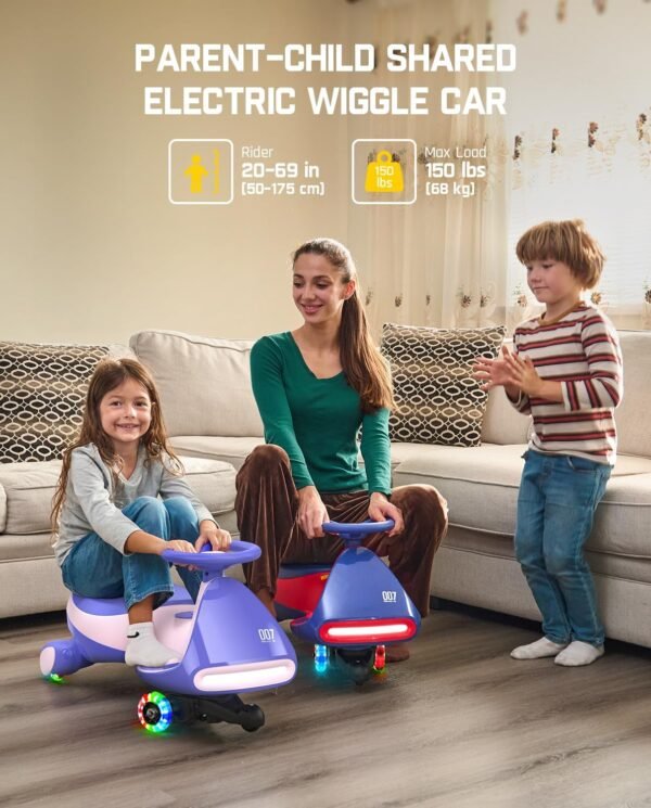 FanttikRide N7 Electric Wiggle Car with Pedal, Ride on Toy - Image 6